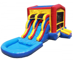 Two Lane Slides and Bounce House Combo